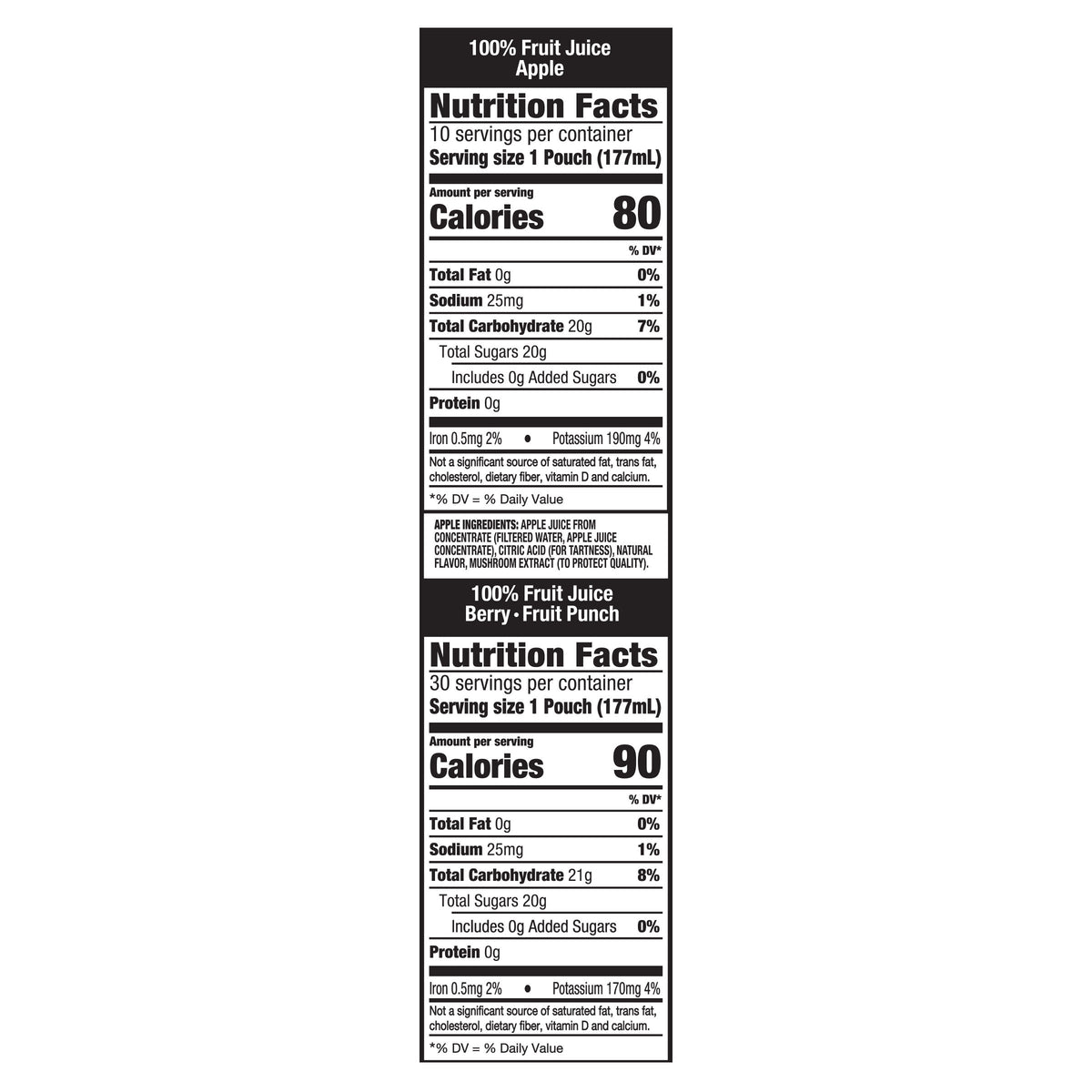 Capri Sun, 100% Juice, Variety Pack, 6 fl oz, 40-count
