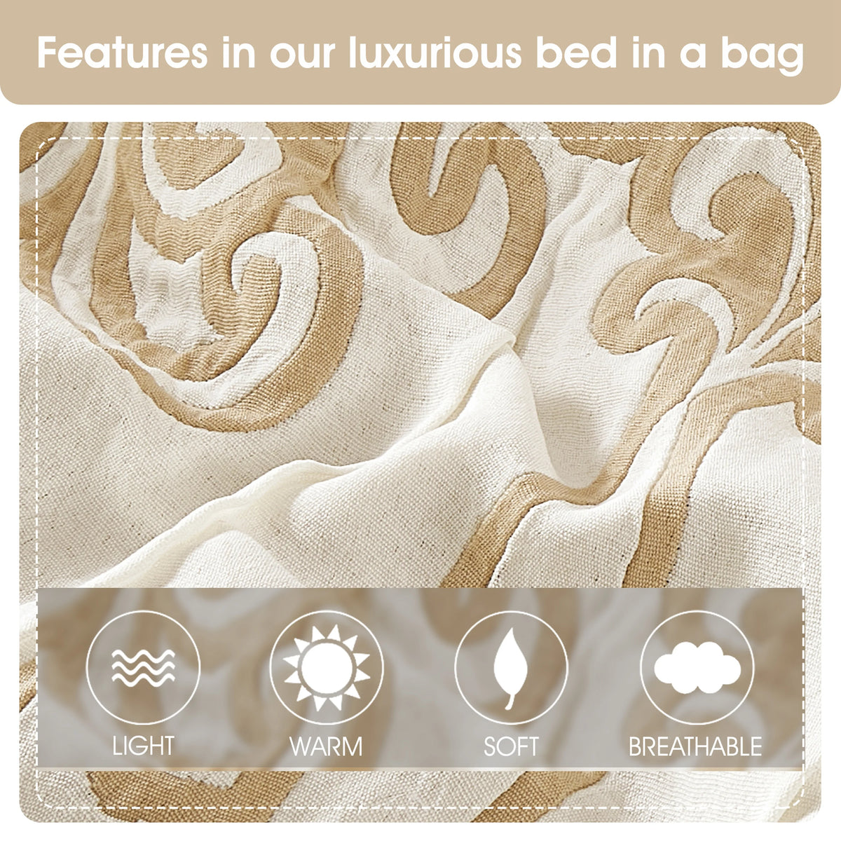 Lanco Smoke Grey Comforter Set California King Size, 9 Piece Jacquard Floral Bedding Set, All Season, Ultra-Soft, Matching Pillows & Shams, Bed Skirt