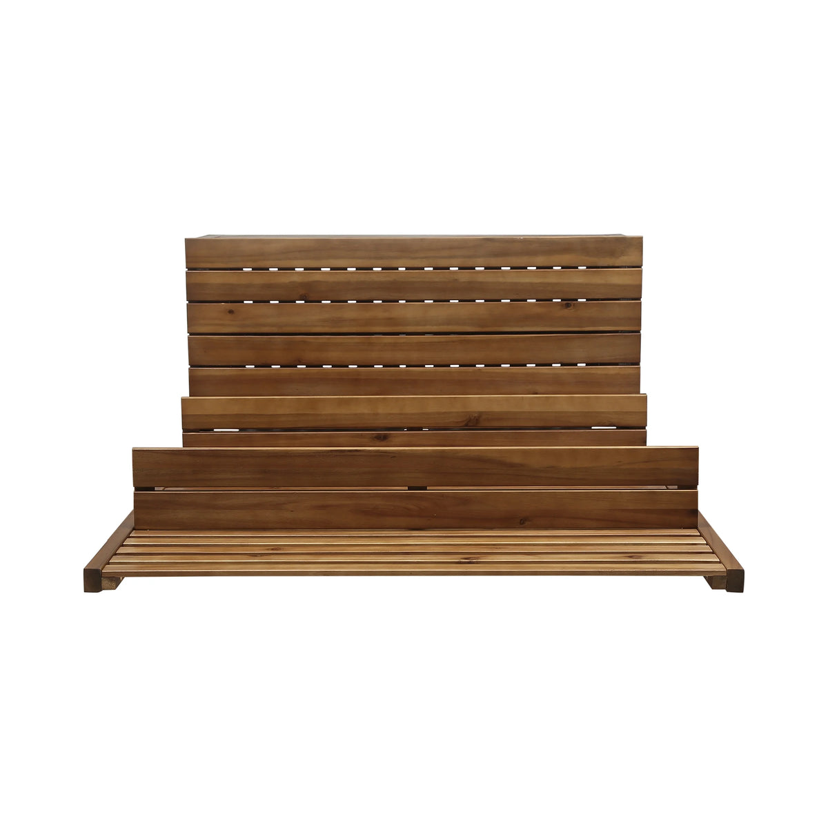 Priscilla Indoor Wooden Hall Tree, Teak Finish