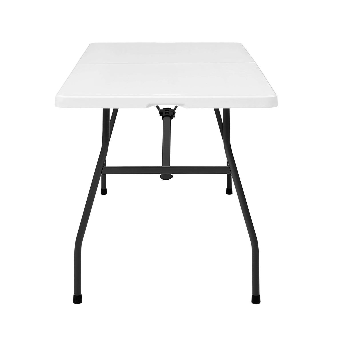 Sharemee 6 Foot Premium Fold-in-Half Table, Portable Folding Utility Picnic Party Dining Camp Plastic Table White