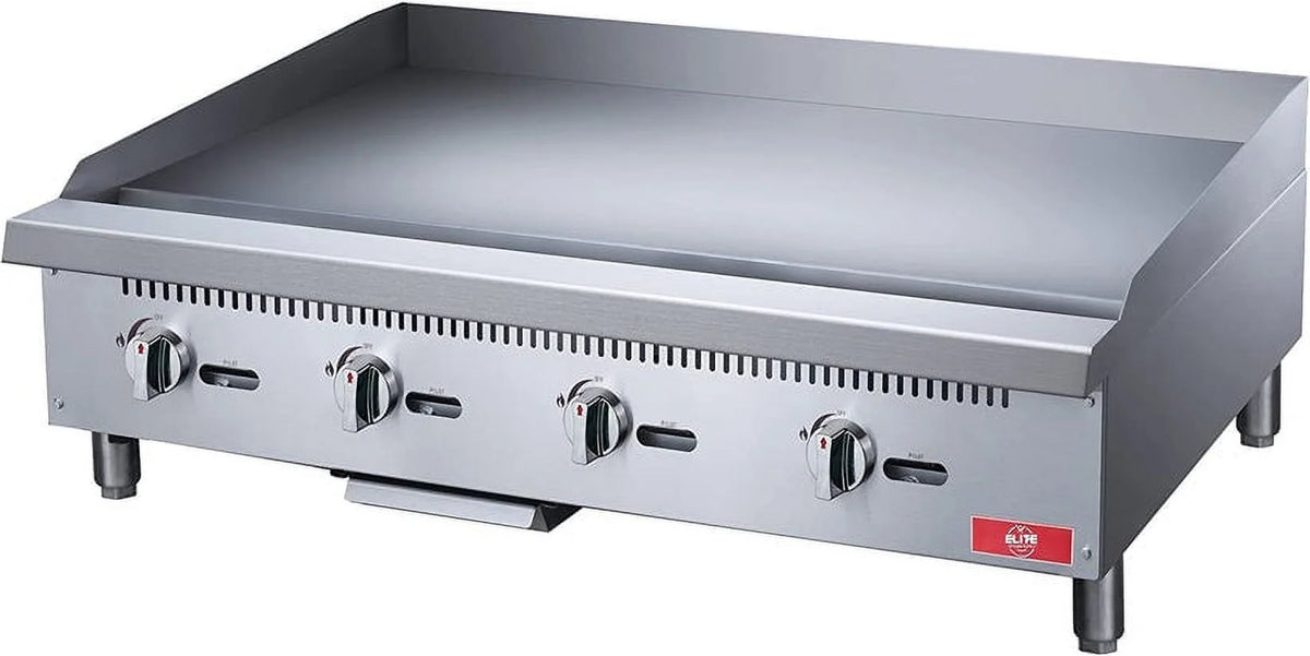 48 in. Heavy-Duty Four Burner Commercial Stainless Stell Griddle