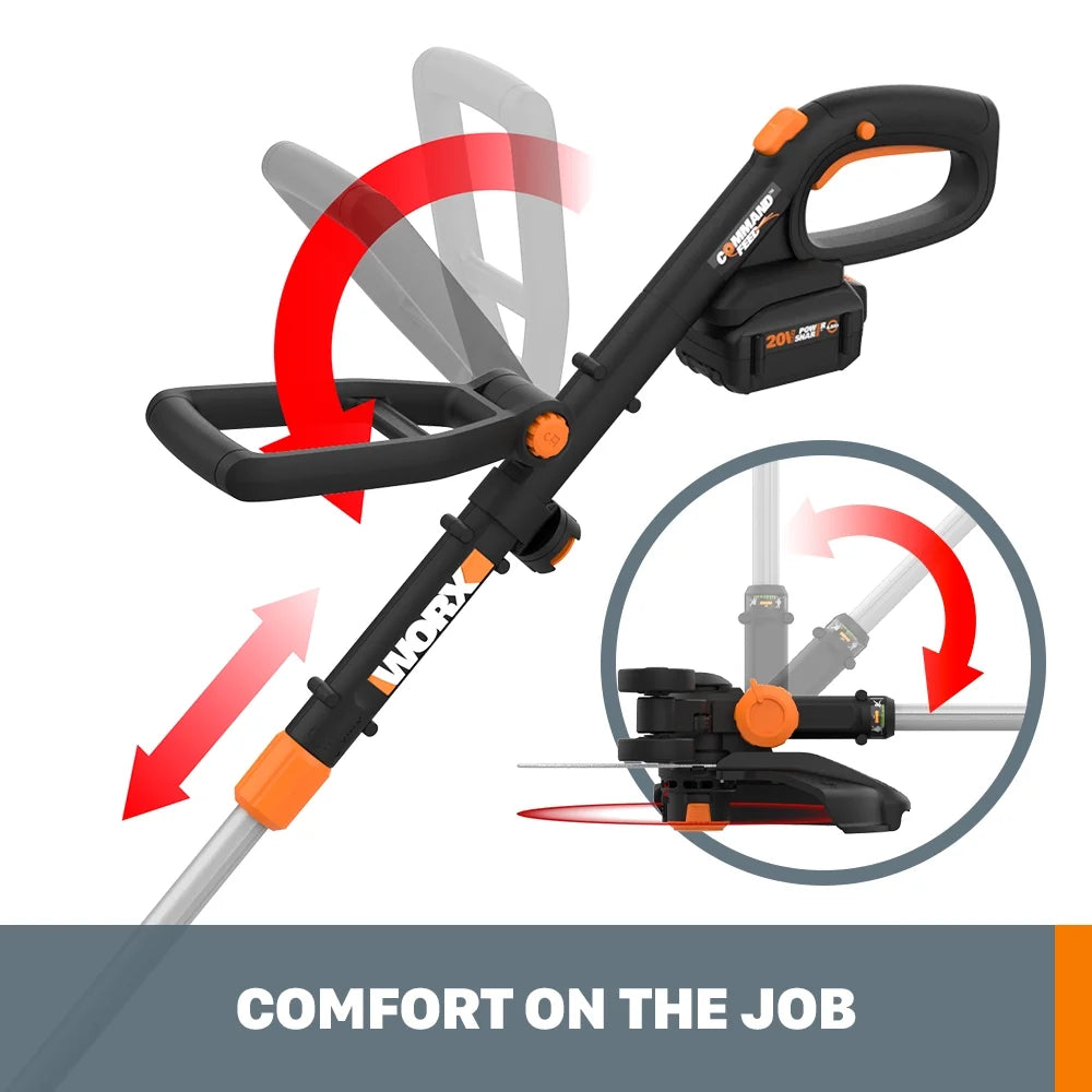 Worx WG170.3 20V Power Share GT Revolution 4.0Ah 12" Cordless String Trimmer