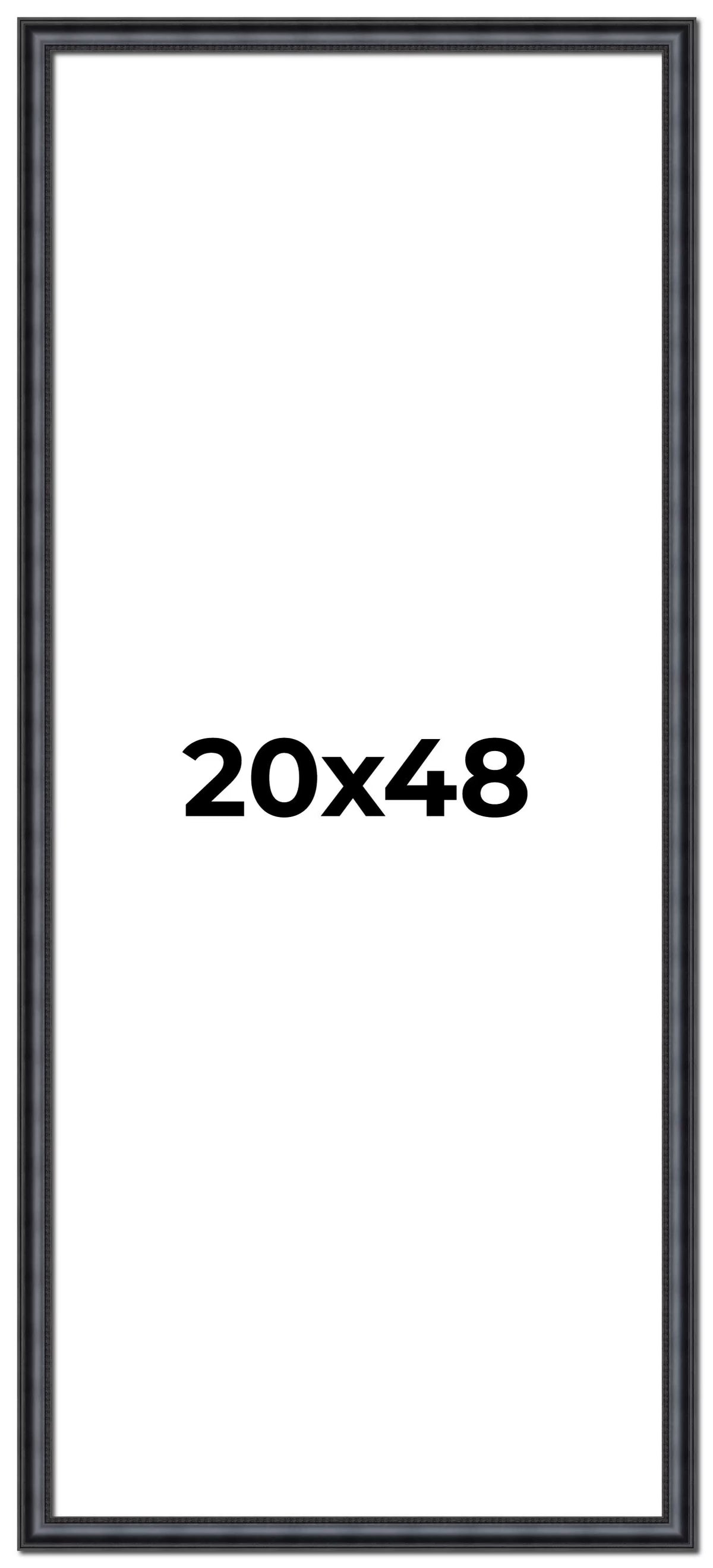 20x48 Frame Black Passaggi Solid Wood Picture Frame Width 1.5 Inches | Interior Depth 0.5 Inches |