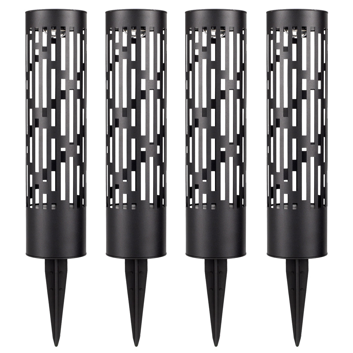 Rotating Solar Bollard Lights, 4-pack