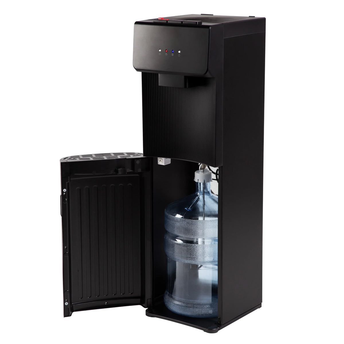 Great Value Bottom Loading Hot/Cold/Room Temp. Water Dispenser, Black/Stainless Steel Water Cooler, 41" High