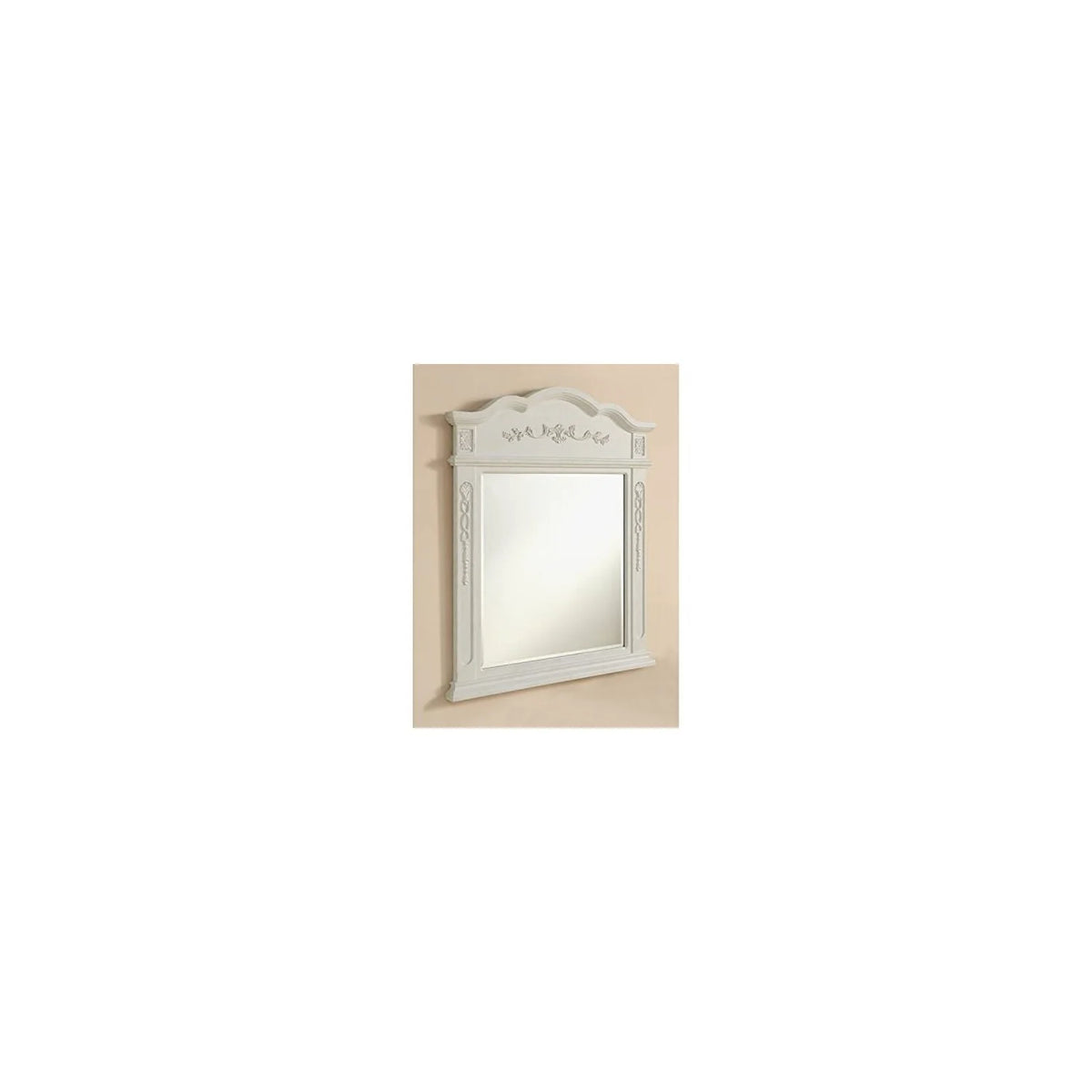 32 in. Traditional Mirror in Antique Beige