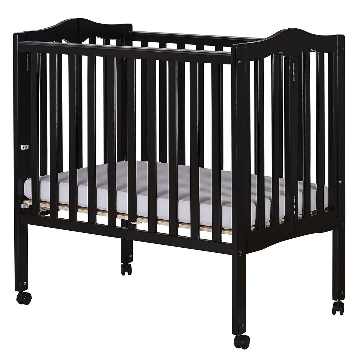 Dream On Me 2-in-1 Lightweight Folding Portable Crib. Black