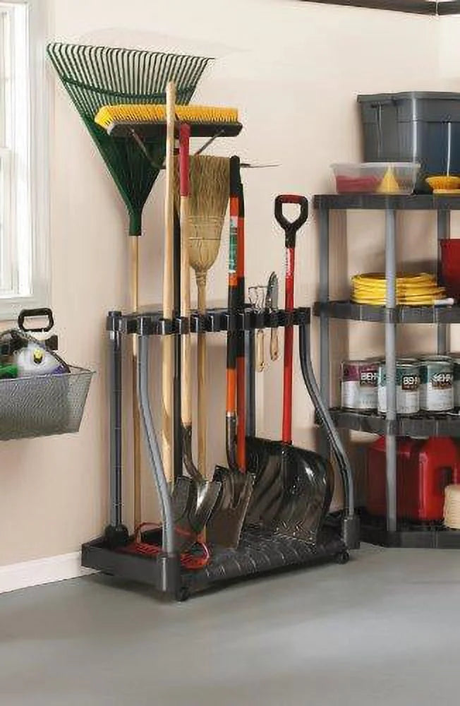 Rubbermaid Garage Deluxe Tool Tower, Resin, Black