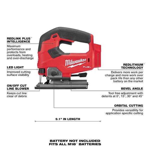 M18 FUEL GEN-2 18V Lithium-Ion Brushless Cordless Reciprocating Saw w/7-1/4 in Circular Saw & Jig Saw (3-Tool)