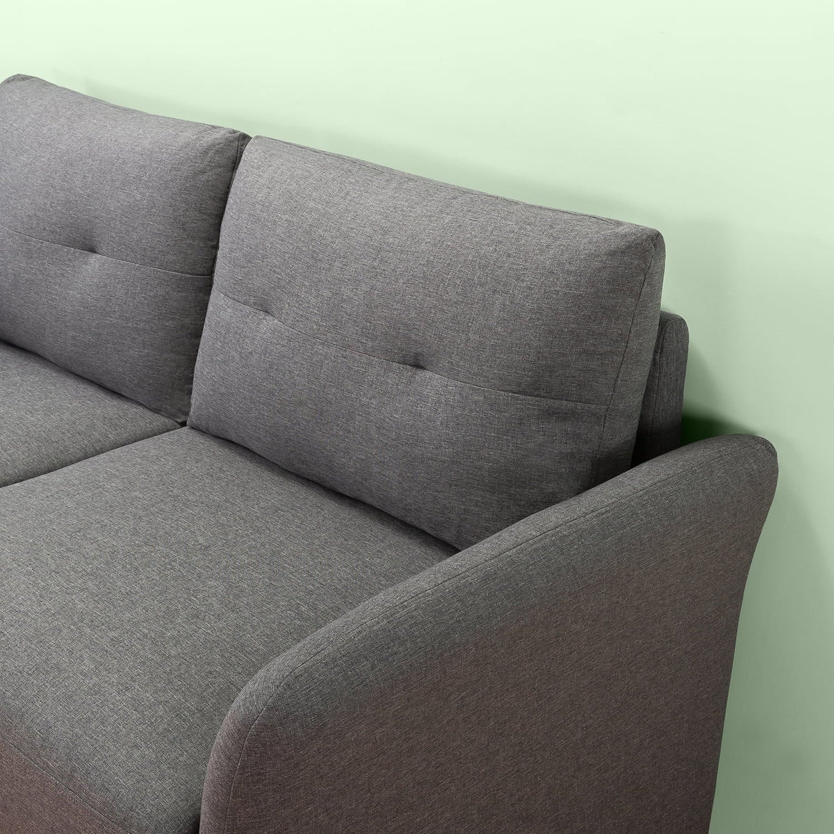 Zinus Ricardo 2-Seater Loveseat, Dark Grey