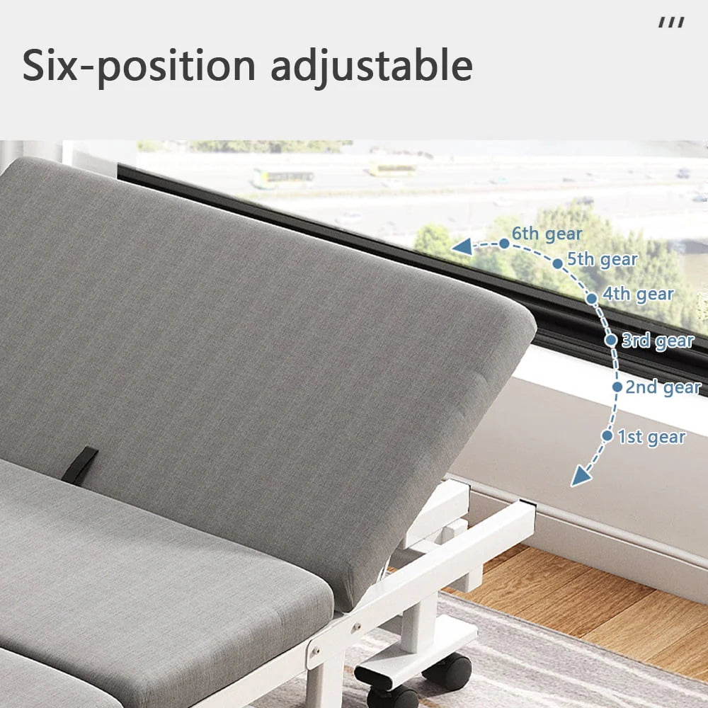 Steel Folding Bed with Mattress,Foldaway Guest Bed,Lunch Bed for Office