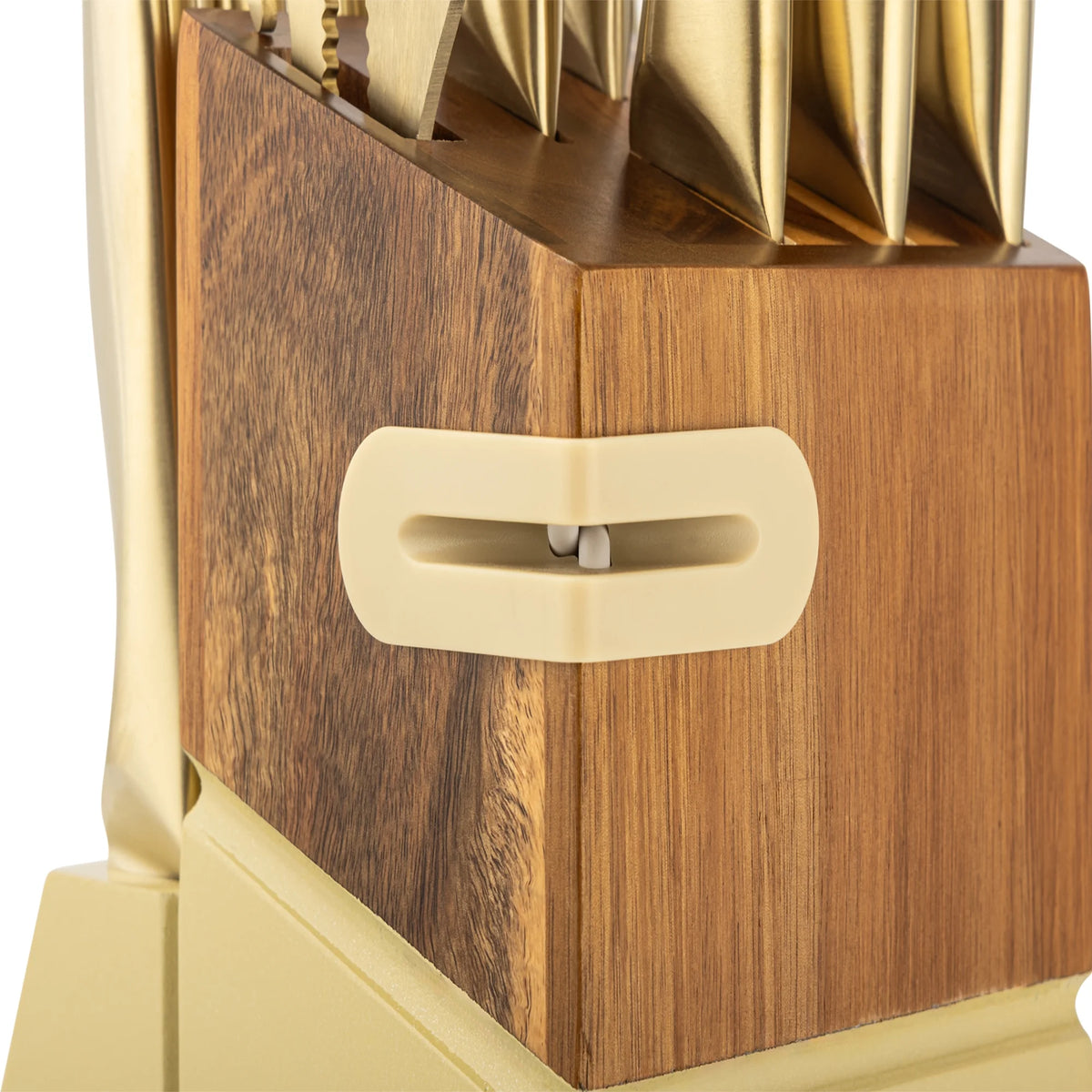 Thyme & Table 15-Piece Knife Block set with Sharpener, Gunmetal