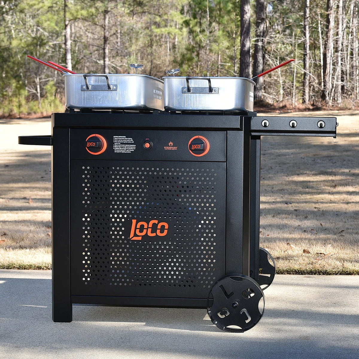 Loco Cookers Propane Dual Burner Fry Cart