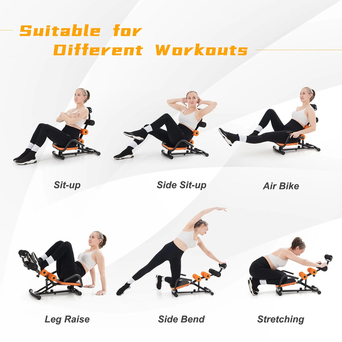 Costway Core Ab Trainer Bench Abdominal Stomach Exerciser Workout Gym Fitness Machine
