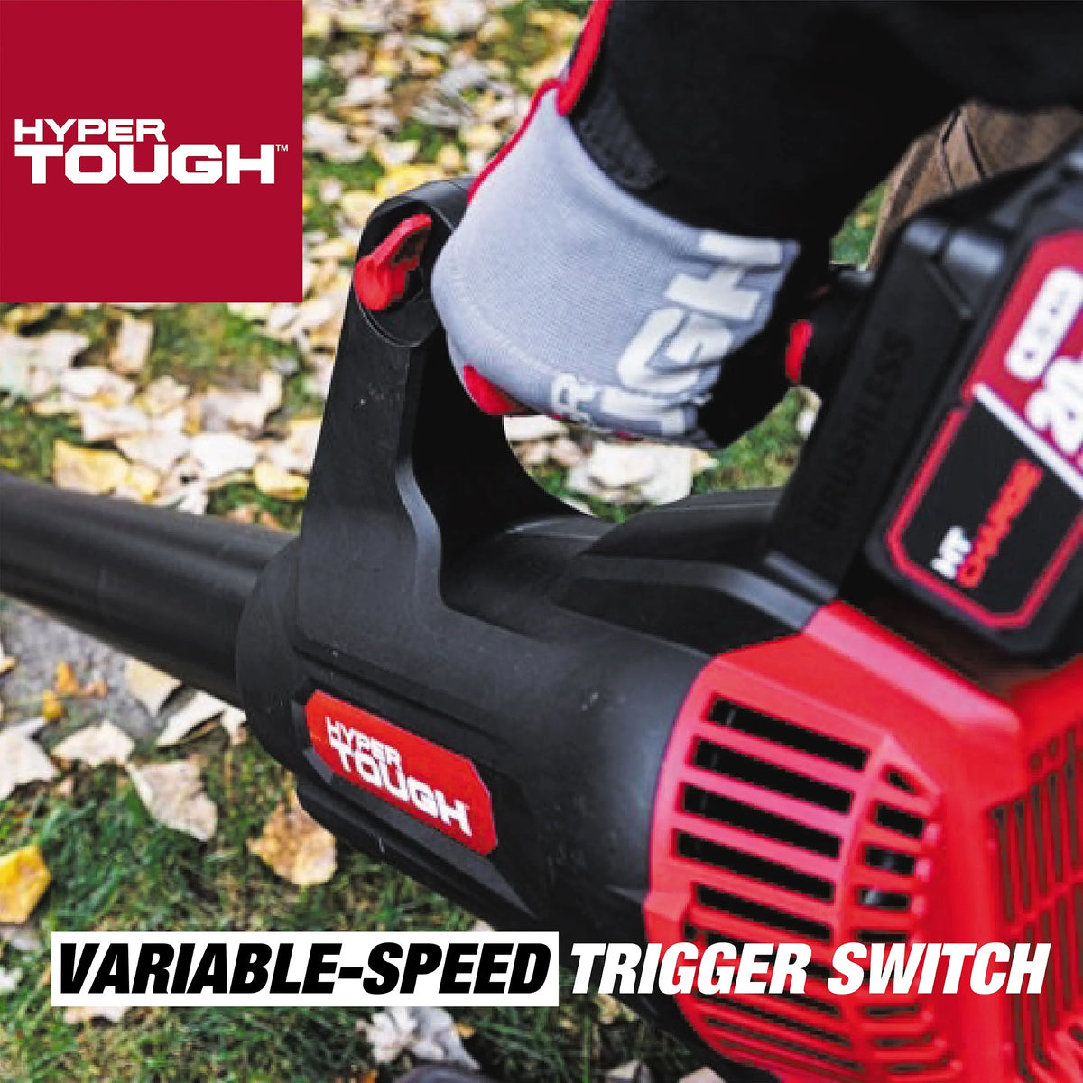 Hyper Tough 20V Max 110 mph 420 Cfm 4.0Ah Brushless Handheld Battery Blower, HT22-401-03-01