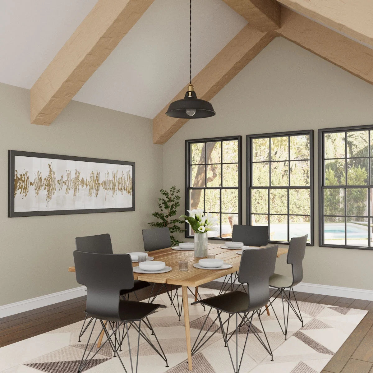 Ekena Millwork 3 1/2"W x 3 1/2"H x 120"L 3-Sided (U-Beam) Reclaimed Axed Cut HeritageTimber Faux Wood Ceiling Beam, Kona Brown
