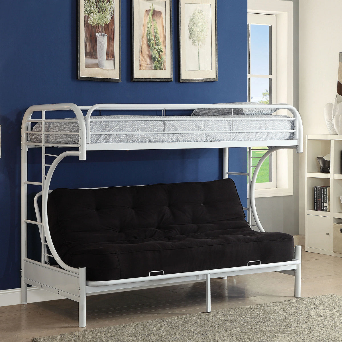 ACME Eclipse Twin XL Over Queen Bunkbed in White