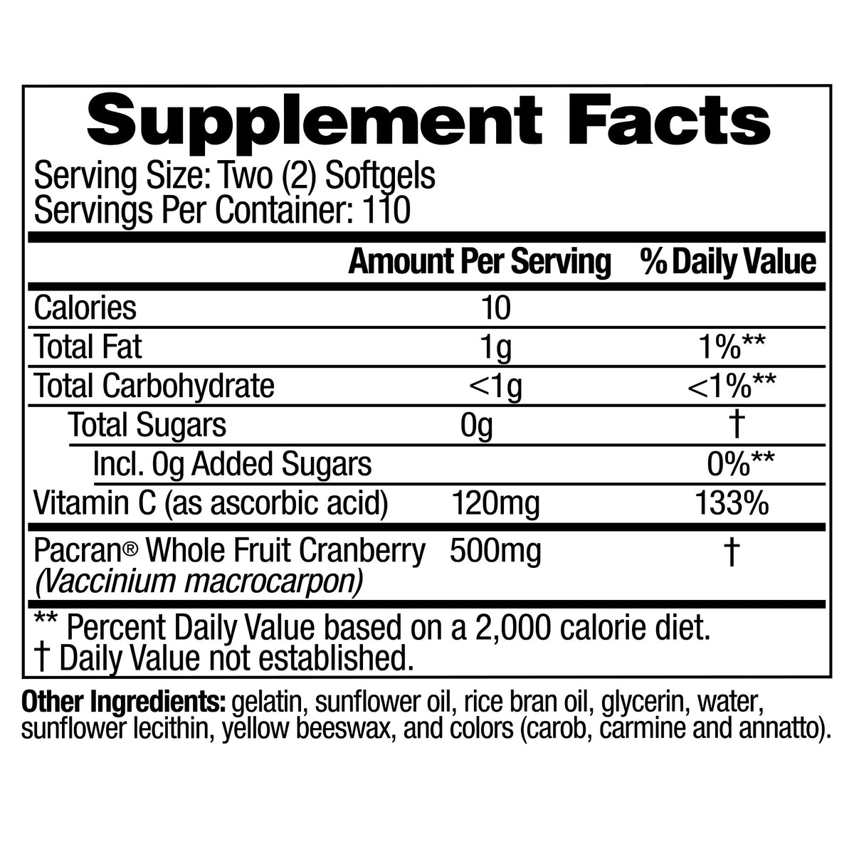 AZO Cranberry Urinary Tract Health 500 mg, 220 Softgels