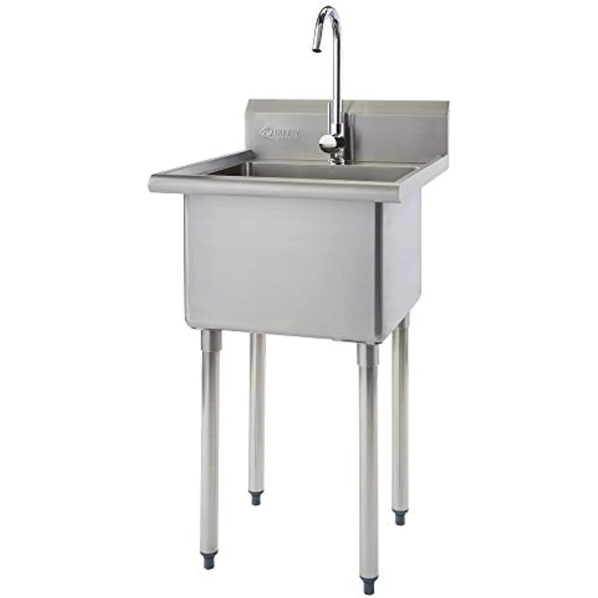 TRINITY Basics Stainless Steel Utility Sink w/ Faucet | NSF Certified