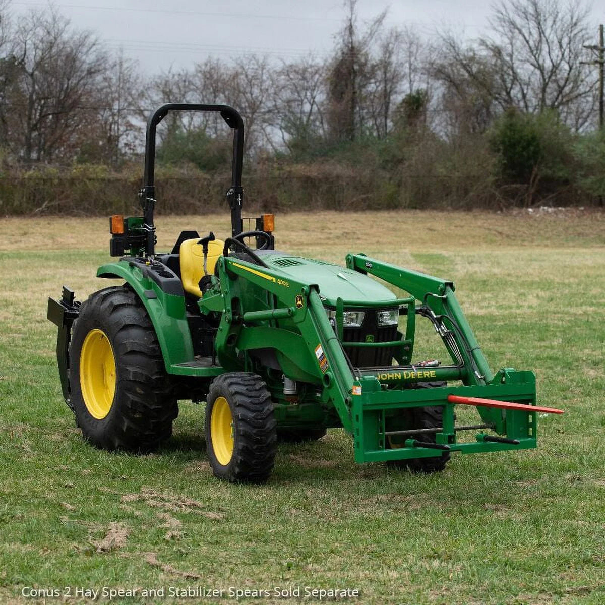 Titan Attachments Pallet Fork Frame Attachment, Rated 3,000 LB, Receiver Hitch, Fits John Deere Loaders, Frame Only