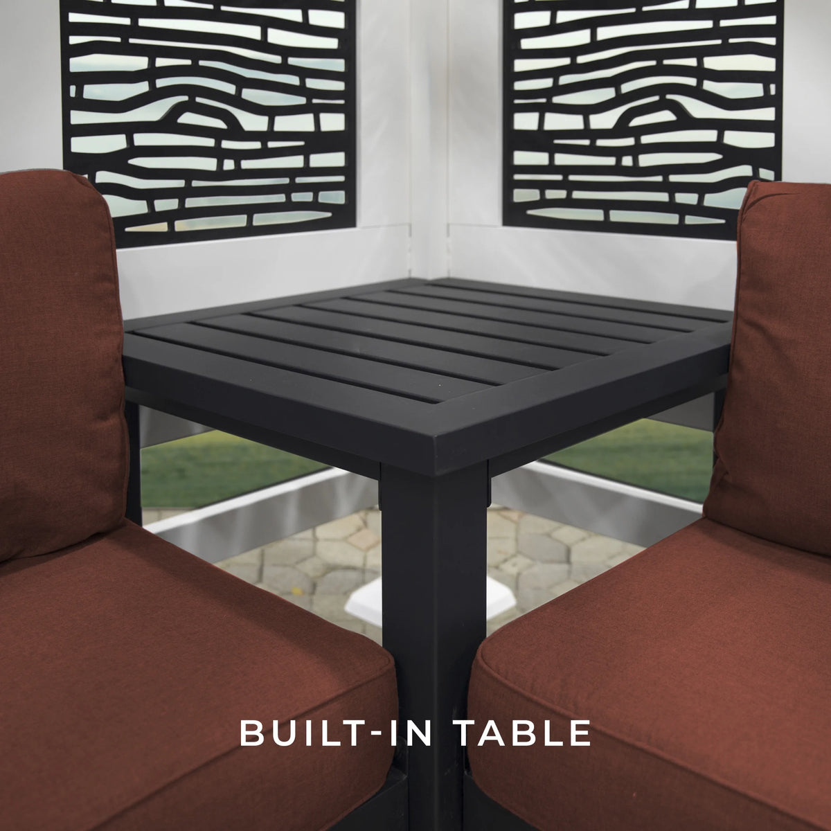 Backyard Discovery Ridgedale 12x8' Galvanized Steel Cabana Corner Pergola, Canopy, Seating