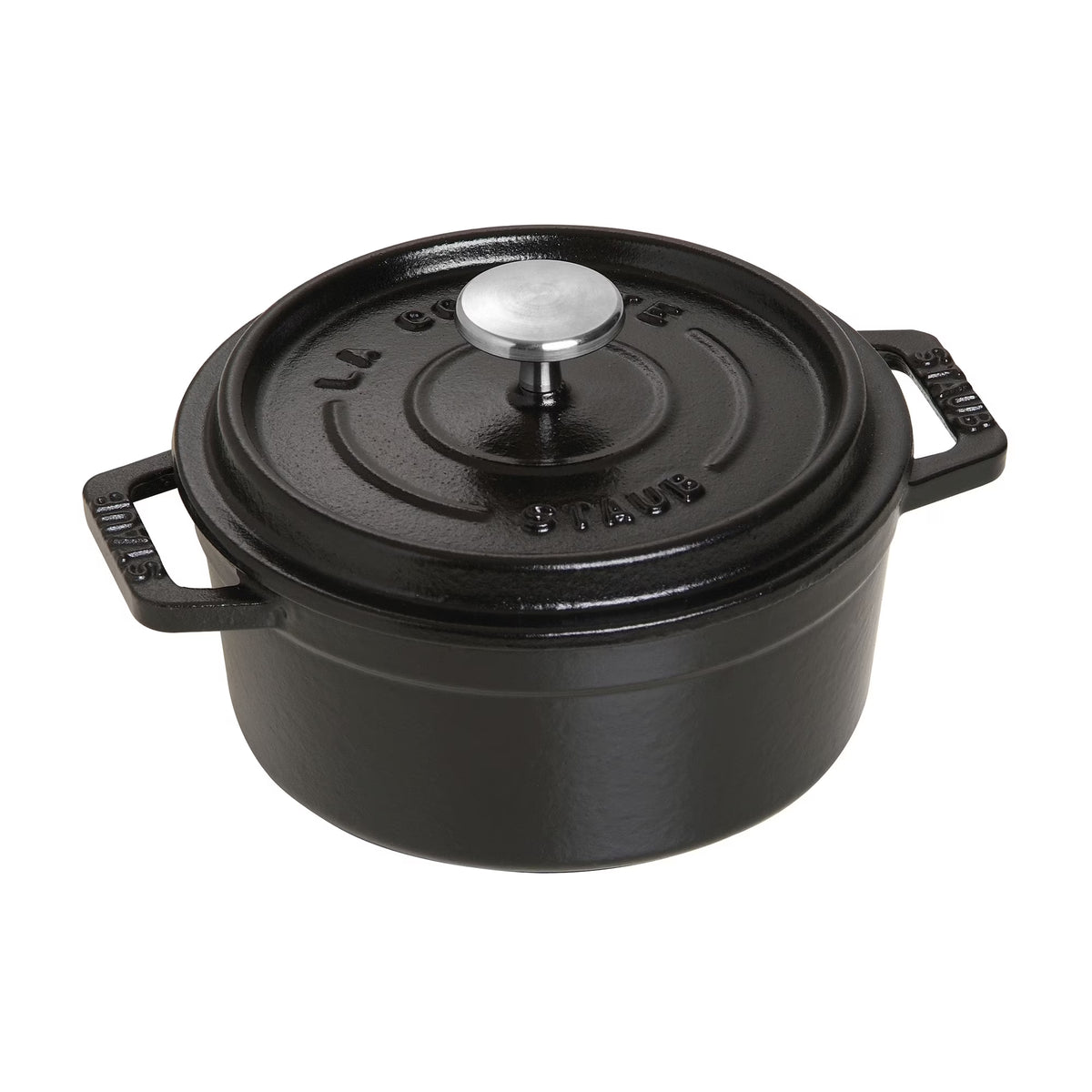 Staub Cast Iron 0.5-qt Round Cocotte - Graphite Grey