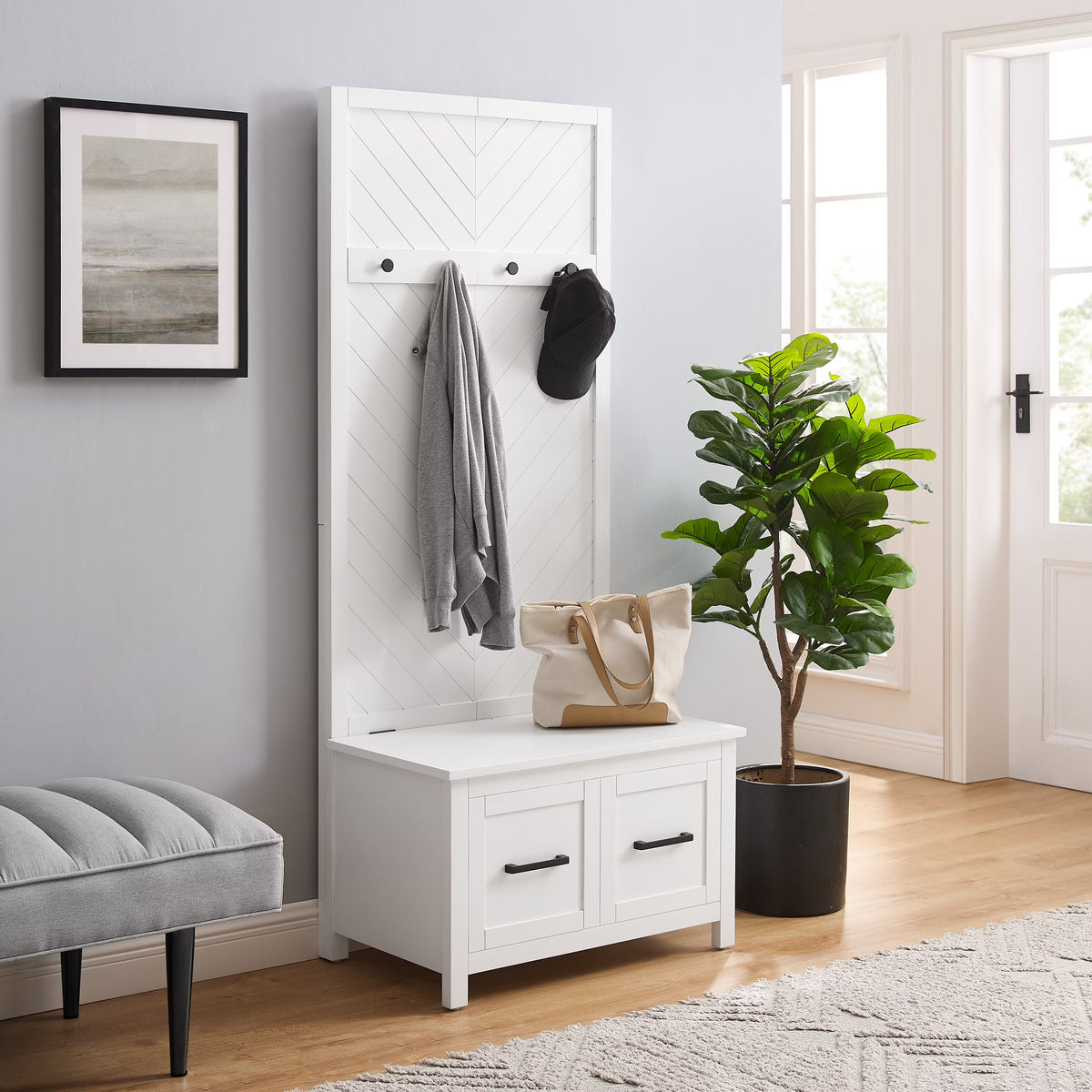 Kayce Hall Tree White