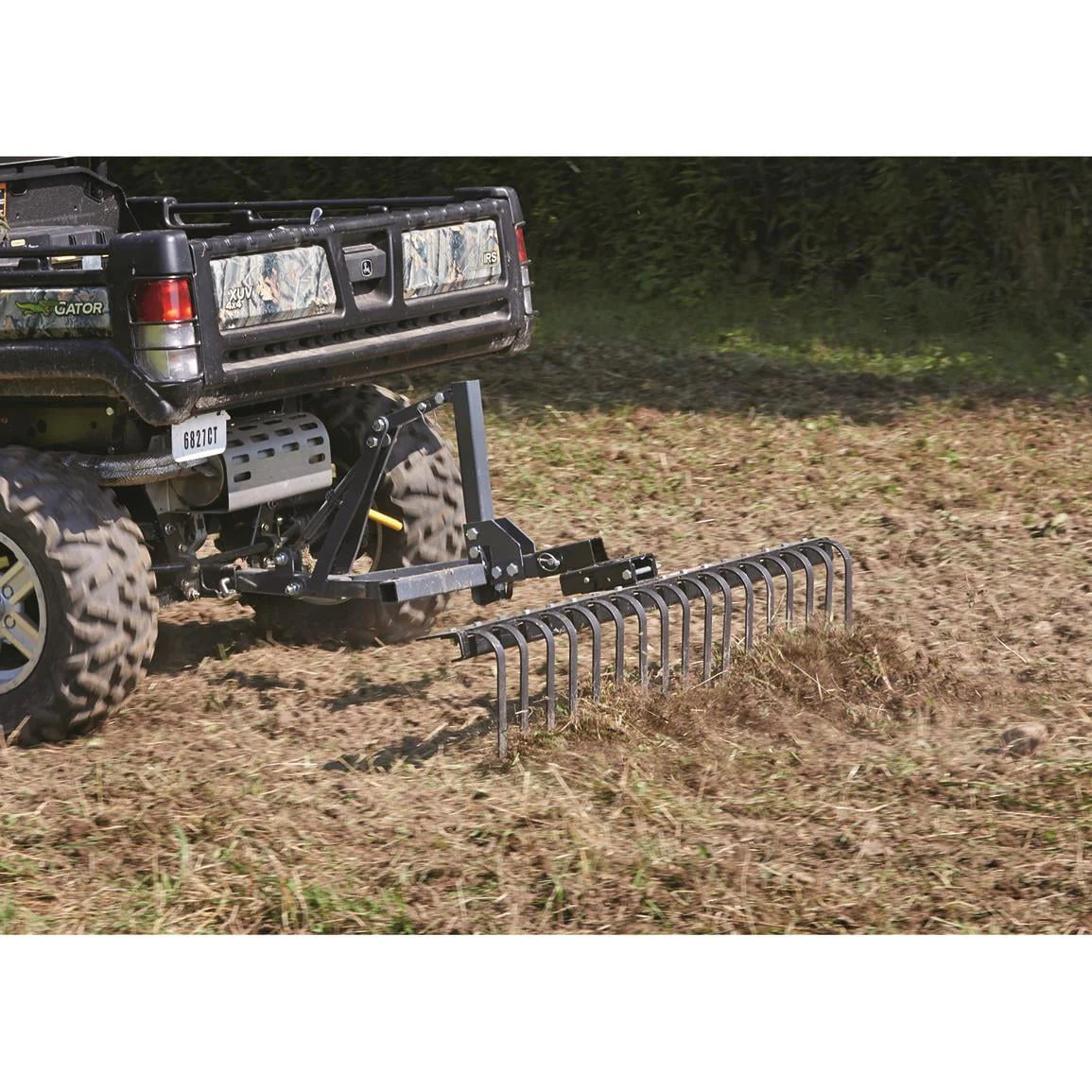 Guide Gear Leveling Landscape Rake, Attachment for ATV, UTV, Vegetable Garden, 60 Wide with 17 Tines