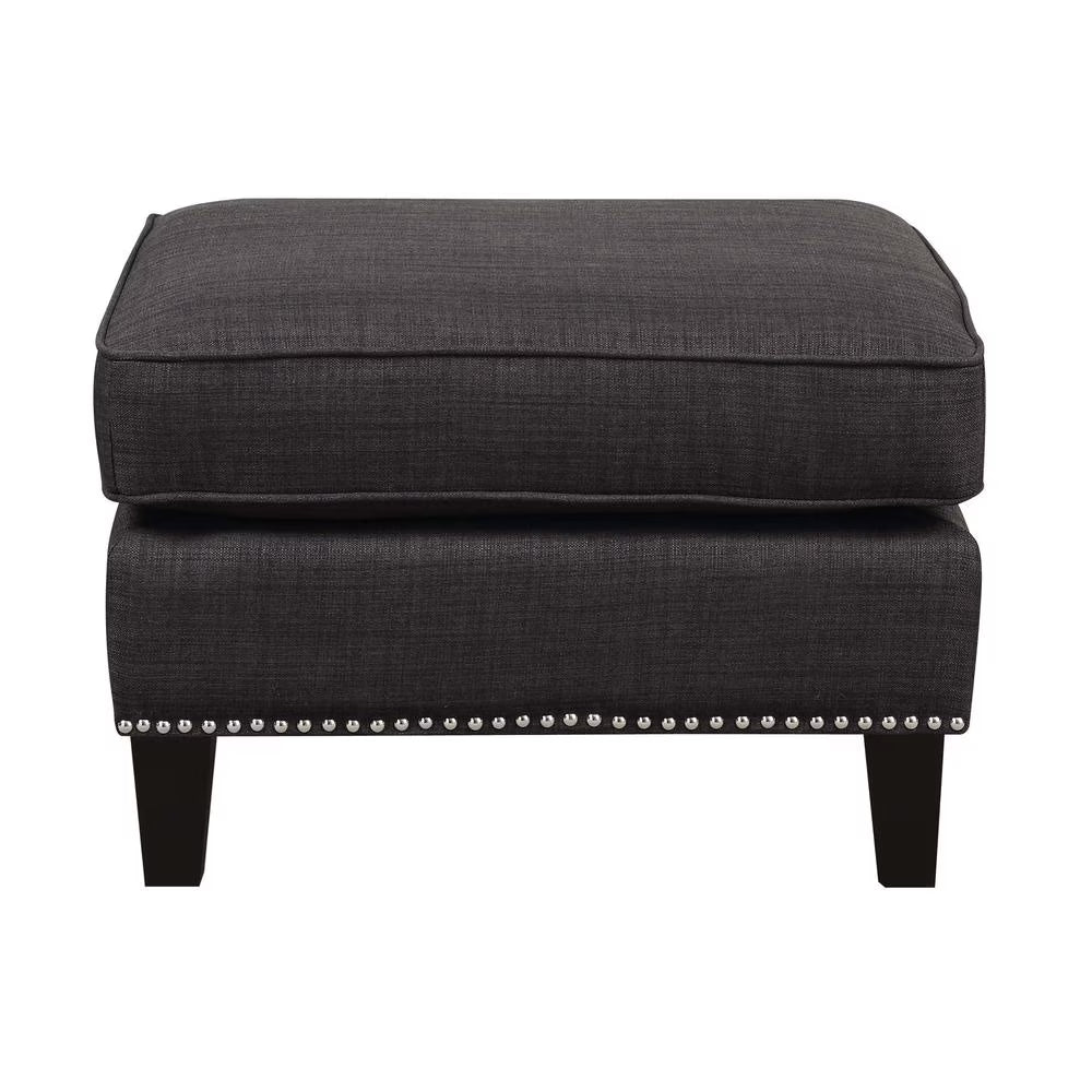 Picket House Emery Ottoman Heirloom Charcoal