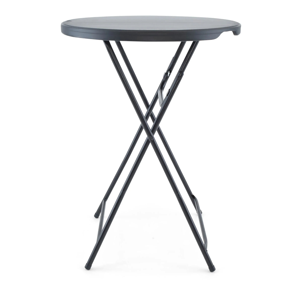 TitanPRO? Plastic Folding Cocktail Table 32 Round - Black