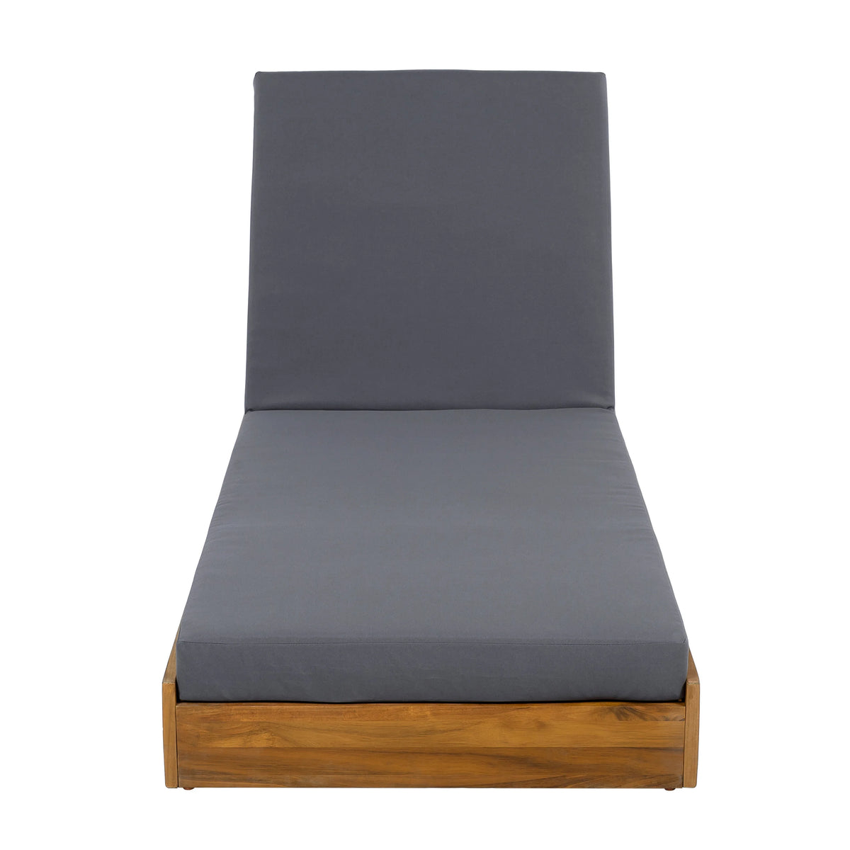 Patio Seating LOUNGE CHAISE SET, ACACIA WOOD WITH WATER-RESISTANT LOUNGE CUSHIONS (CREAM & 4 INCH THICK) - MATCHING DARK GREY VERSION AVAILABLE,Outdoor Seating