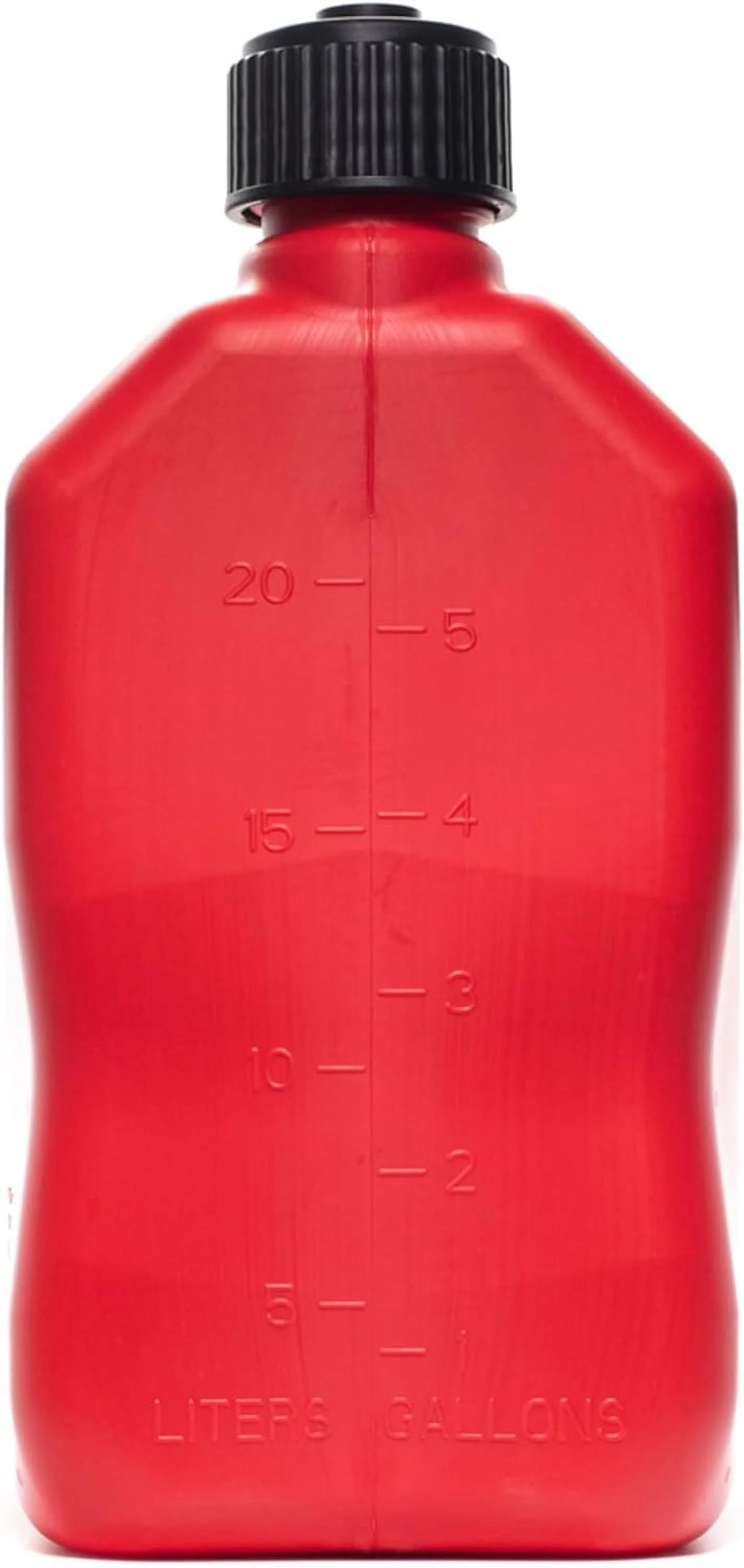 VP Racing 5.5-Gallon Square Motorsport Container (2 Pack) Red with 14" Deluxe Filler Hose (1 Pack) Features Close-Trimmed Cap and Neck for Tight Seal