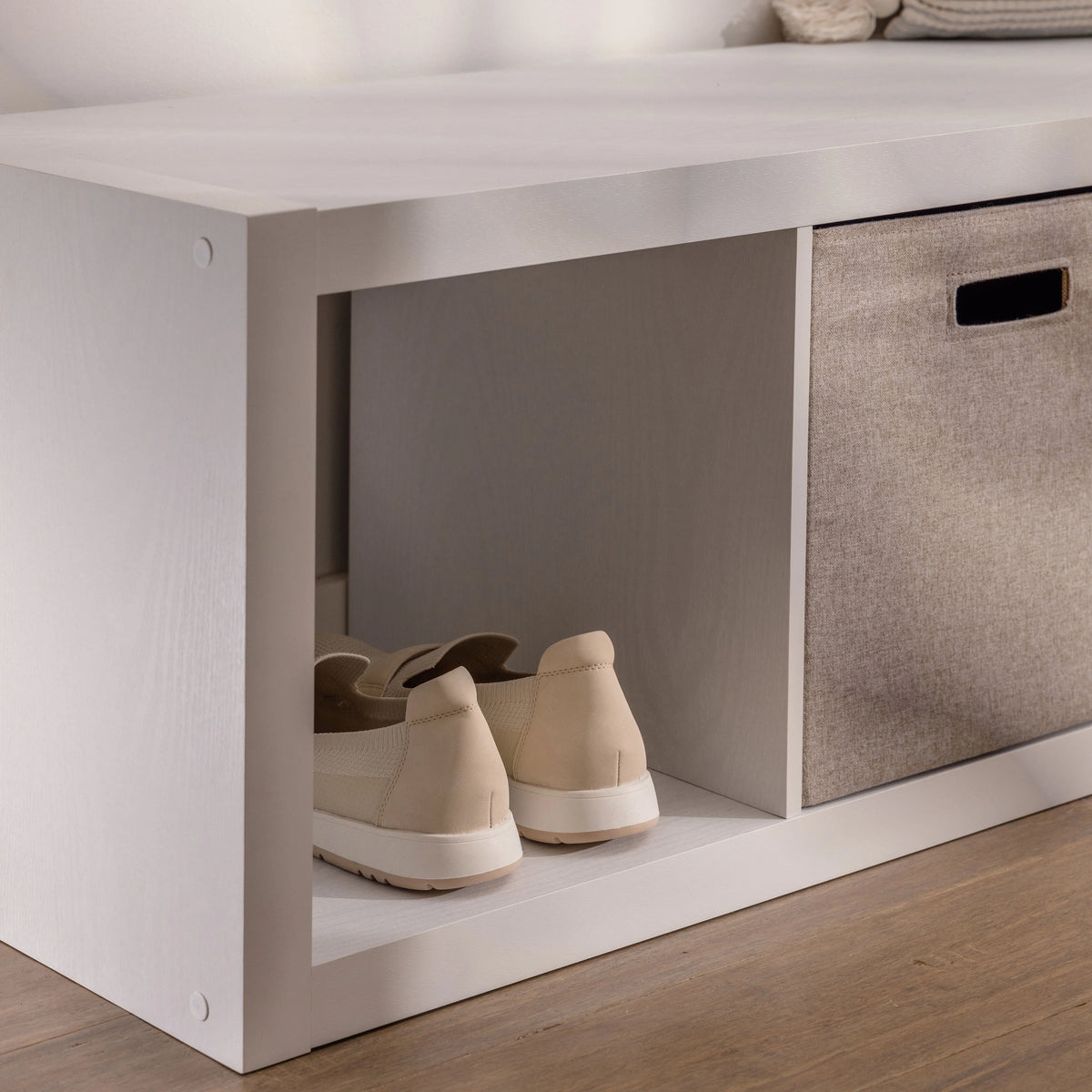 Better Homes & Gardens 4-Cube Vertical Storage Organizer, White Texture