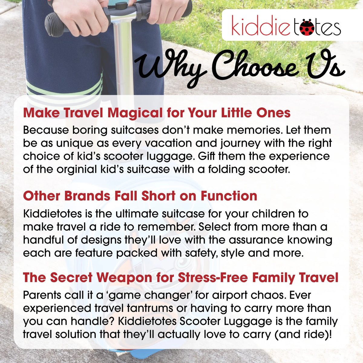 Kiddietotes 20" Child Hardside Kids Travel Luggage