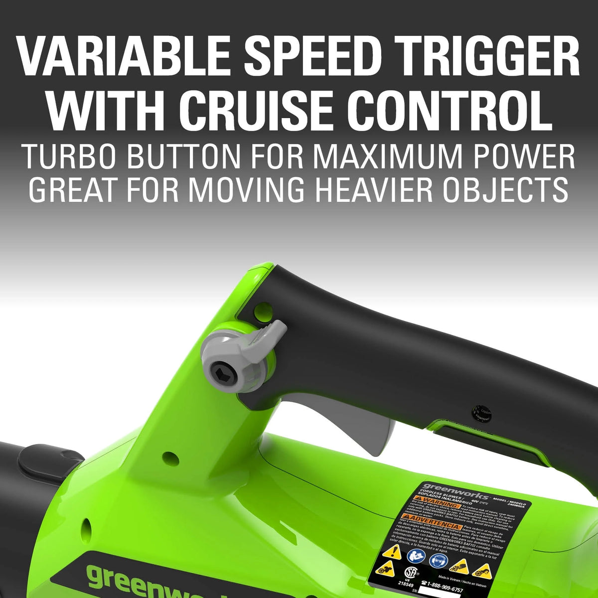 Greenworks 40V String Trimmer/Leaf Blower Combo W/ 2.0 Ah Battery, 1301202