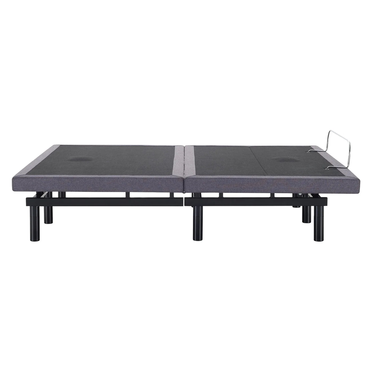 Naomi Home Twin XL Size Ergonomic Adjustable Bed Base with Basic Lumbar Support & Head Tilt, Back & Leg Massage, Wireless Remote, Assembly Needed - Twin XL, Gray