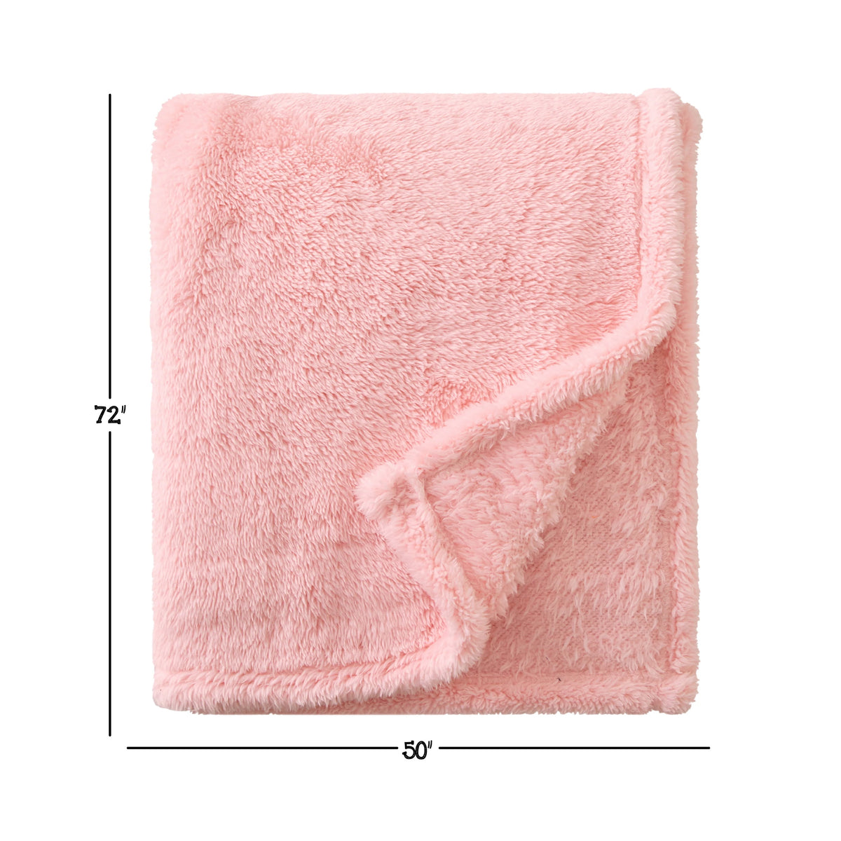 Your Zone Pink, Soft, Oversized, Fuzzy  Throw Blanket for Kids, 72 x 50 inches