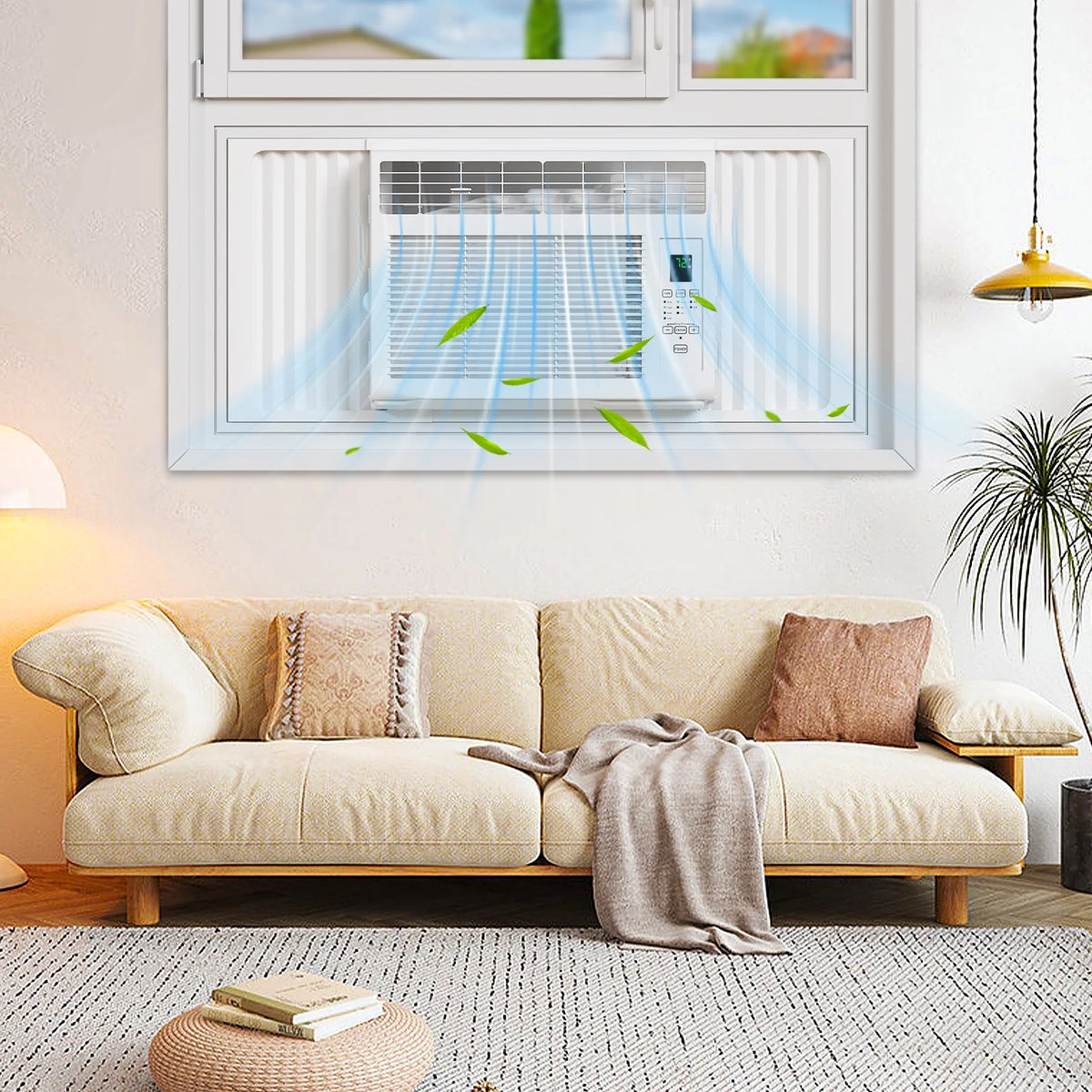 Zimtown 6000BTU Window Air Conditioner With Remote Control, White