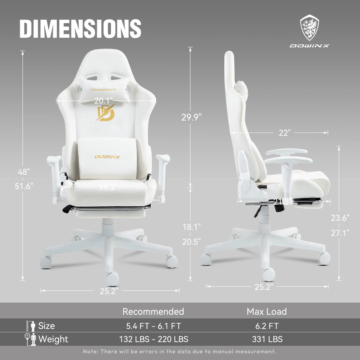Dowinx Computer Gaming Chair with Pocket Spring Cushion and 4D Armrests for Office,Breathable Fabric High Back Ergonomic Task Chair with Footrest , Massage Lumbar Support Black