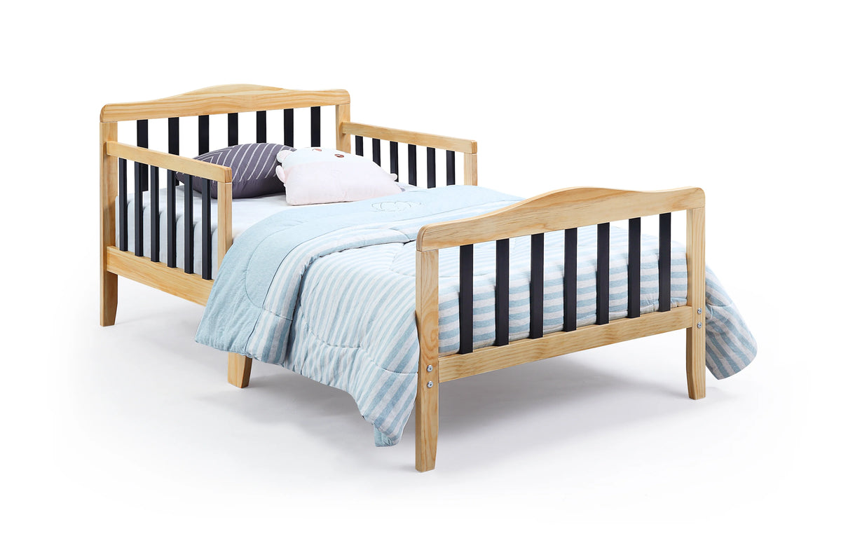 Olive & Opie Twain Toddler Bed, Red/Blue Finish