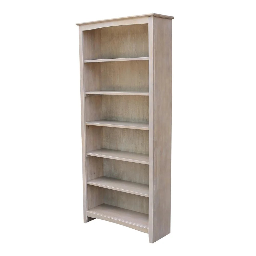 International Concepts Solid Wood Shaker Bookcase, 72 in H