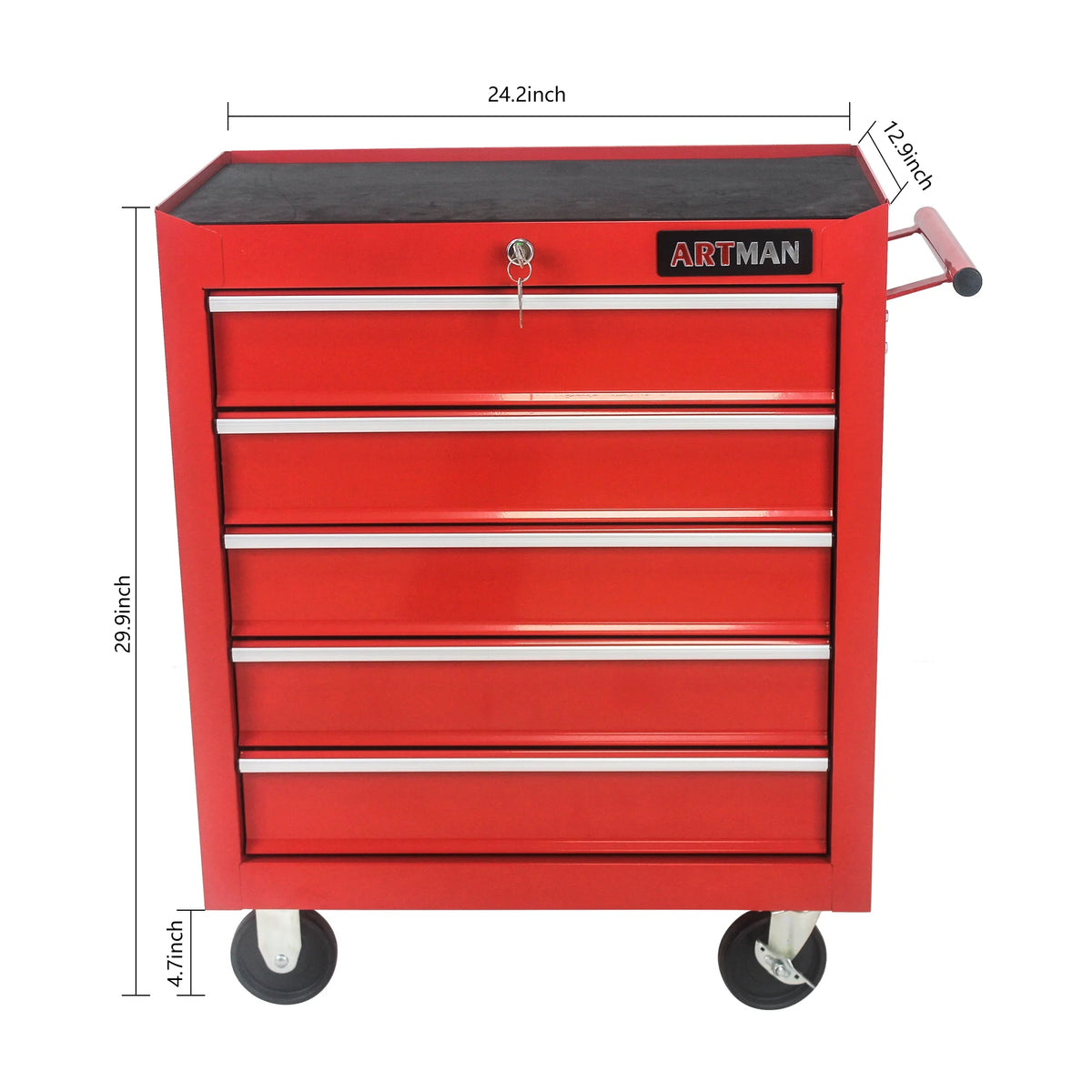 ARTMAN 5 Drawer Rolling Tool Chest, Tool Storage Cabinet  with Wheels and Drawers for Garage Warehouse