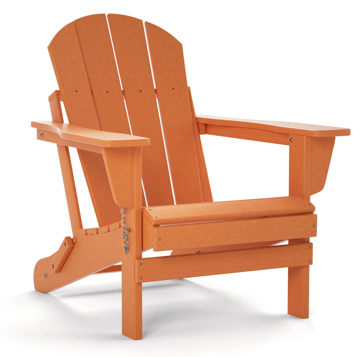 TORVA Folding Adirondack Chair, Fire Pit Chair,Patio Outdoor Chairs All-Weather Proof HDPE Resin for BBQ Beach Deck Garden Lawn Backyard, Black