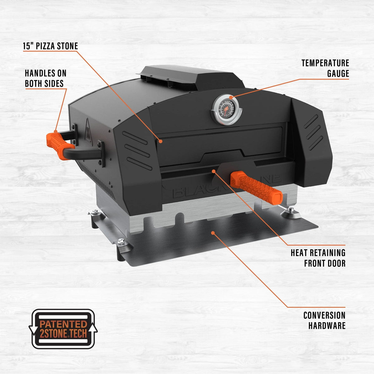 Blackstone Steel Outdoor Propane Pizza Oven Add on – Fits 22” Tabletop Models