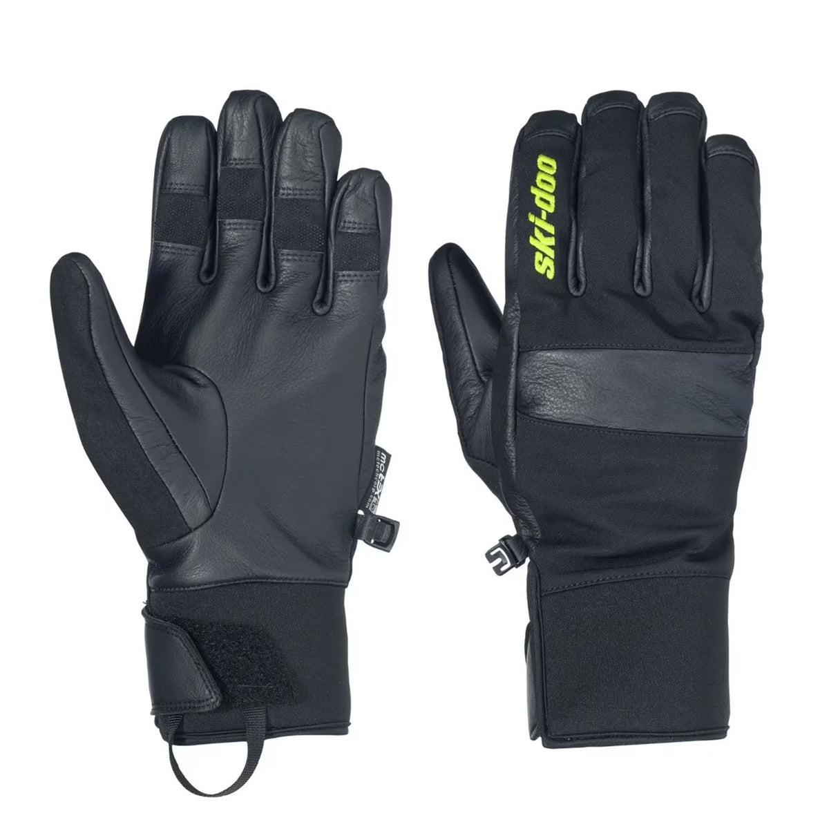 Ski-Doo  Mens Grip Snowmobile Gloves Water Windproof Warm Flexible Racing Black - Small 4463230490