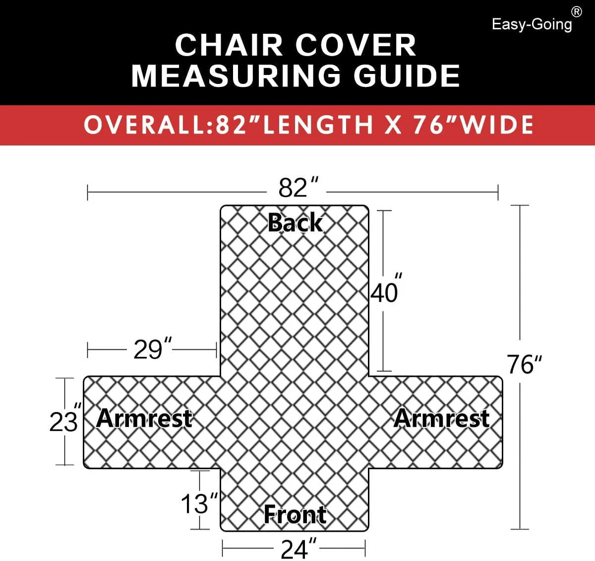 Easy-Going Reversible Sofa Slipcover Water Resistant Couch Cover, Chair Size, Gray/Light Gray
