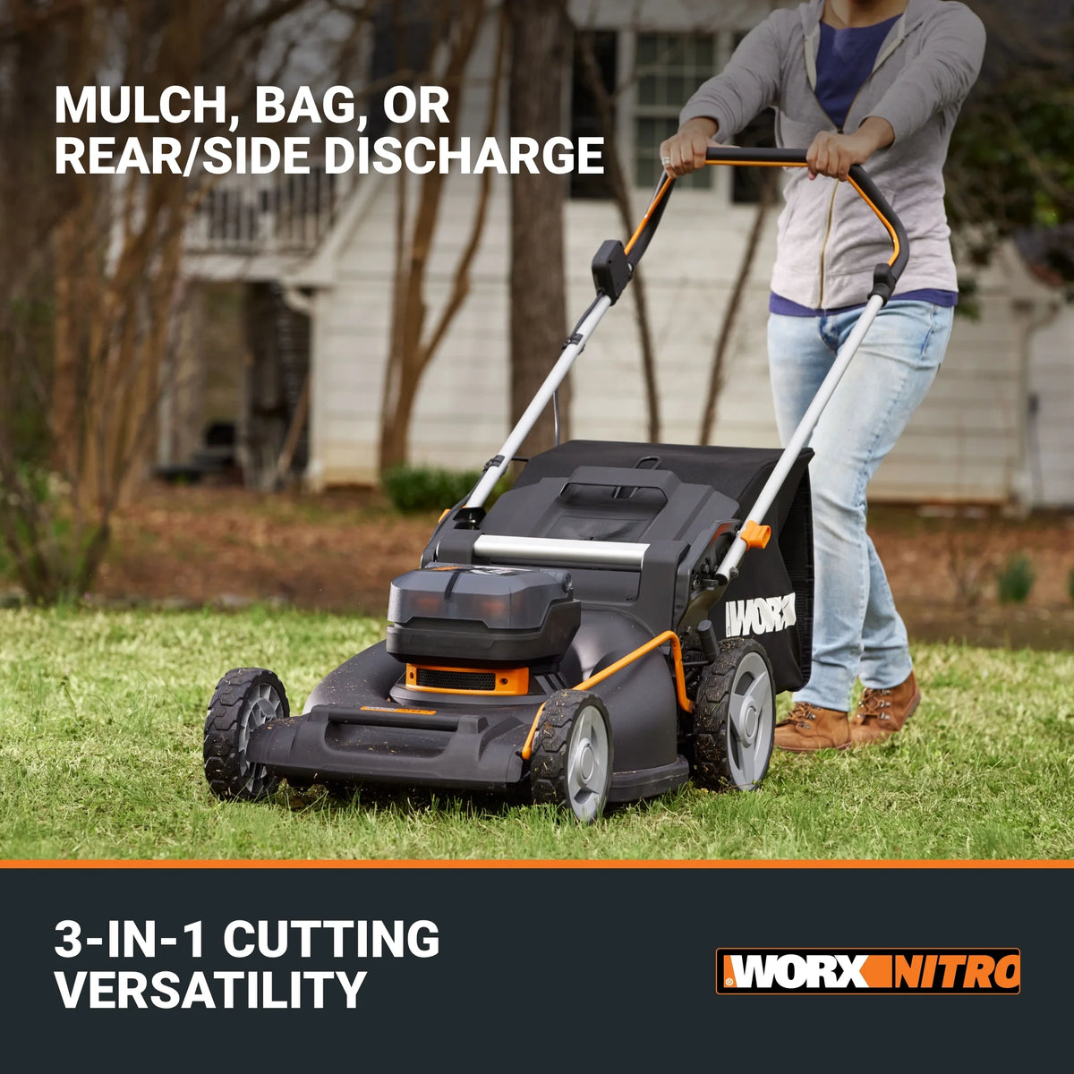 Worx Nitro WG752 40V Power Share PRO 21" Cordless Push Lawn Mower