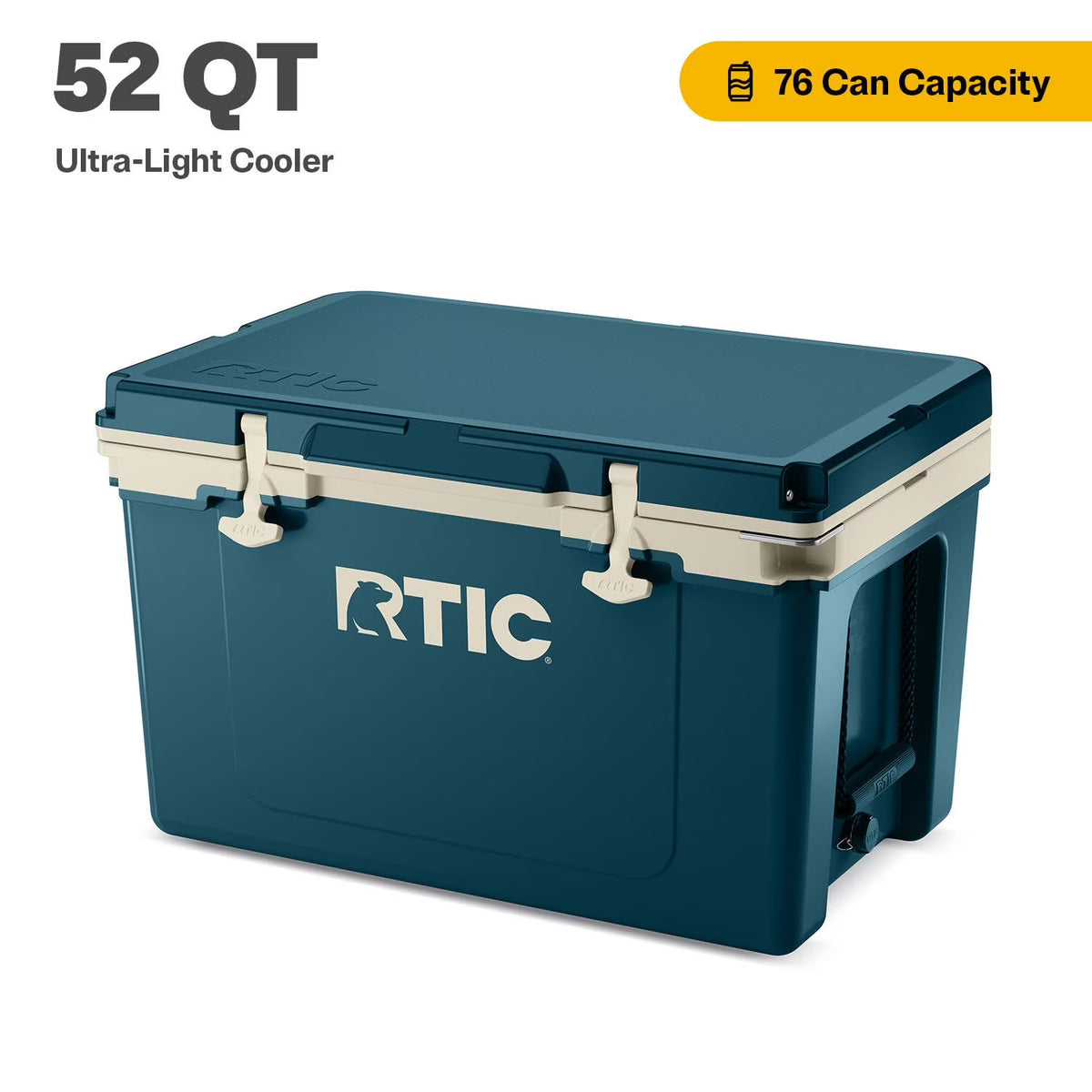RTIC 52 QT Ultra-Light Hard-Sided Ice Chest Cooler, Fits 76 Cans, Trailblazer