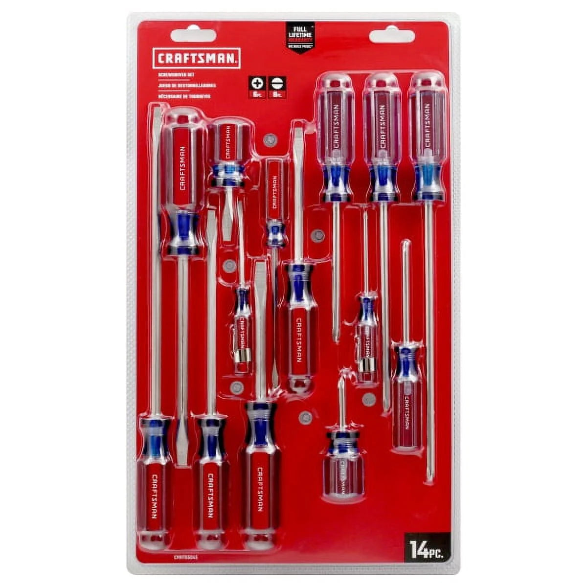Craftsman Screwdriver Set, Slotted & Phillips, 14-Piece (CMHT65045)