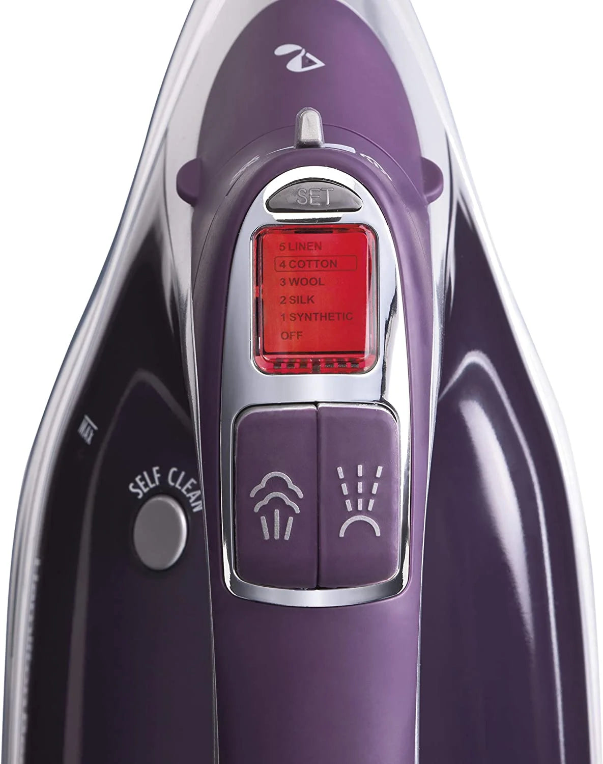 Hamilton Beach Durathon Digital Retractable Cord Iron, Purple